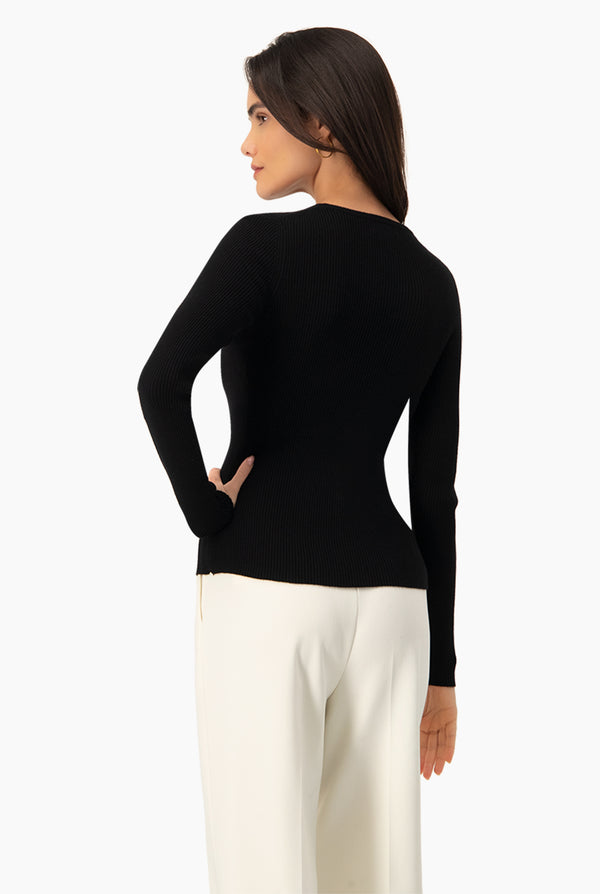 Suéter Basic Canalé