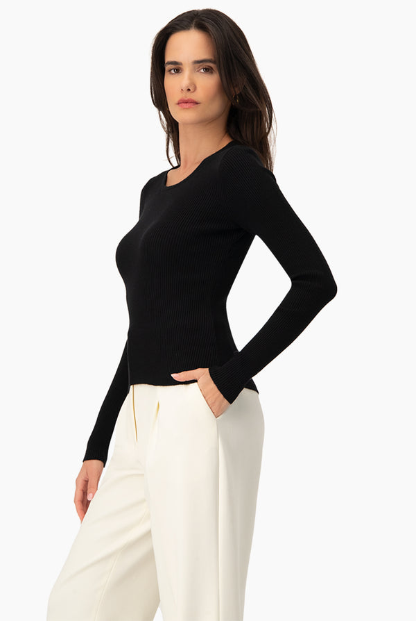 Suéter Basic Canalé