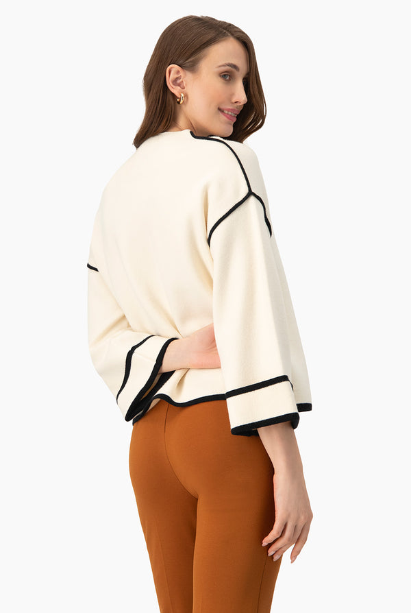 Pullover Ribete En Contraste