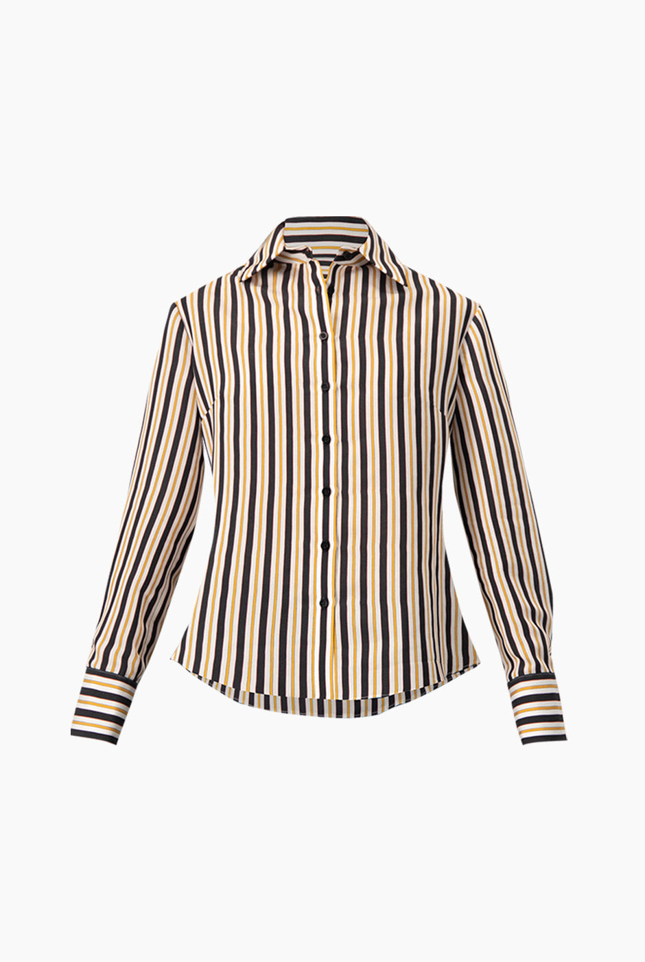 Camisa clásica multicolor de rayas y botones frontales