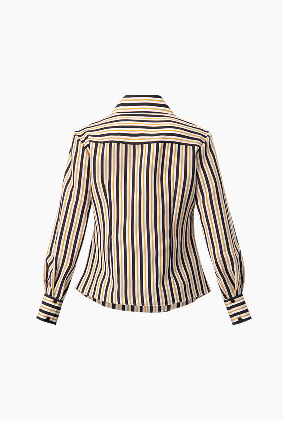 Camisa clásica multicolor de rayas y botones frontales