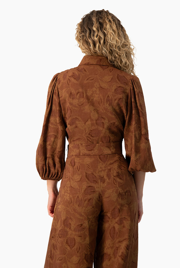 Camisa Ivonne manga abullonada