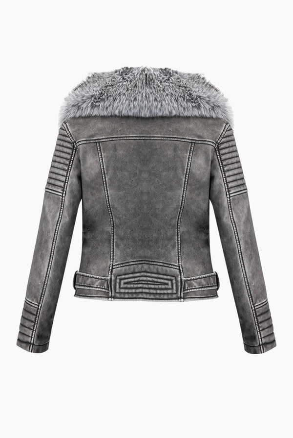 Chaqueta PU Grey