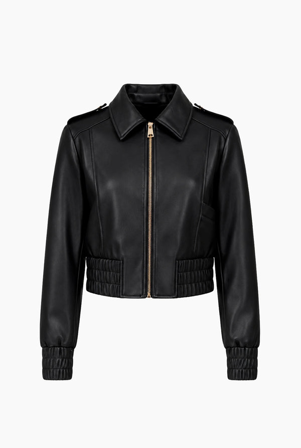 Chamarra PU Bomber