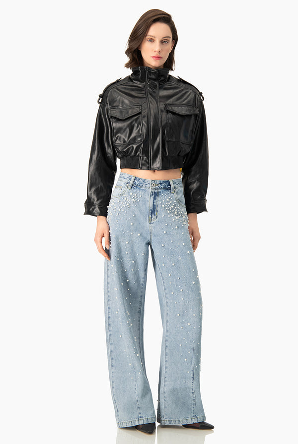 Chamarra Bomber PU