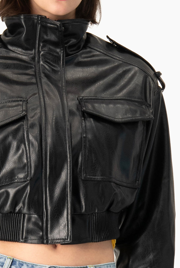 Chamarra Bomber PU