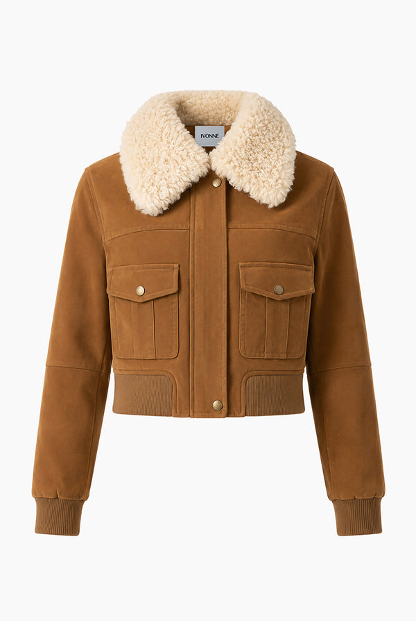 Chamarra Caramel Suede