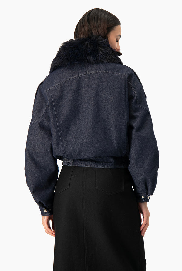 Chamarra Denim Fur