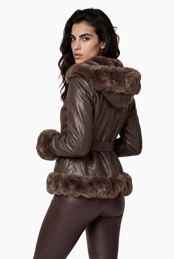 Chamarra Espresso Pleather