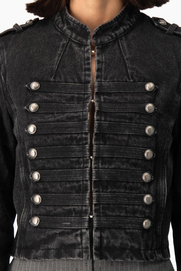 Chamarra Botonadura Denim