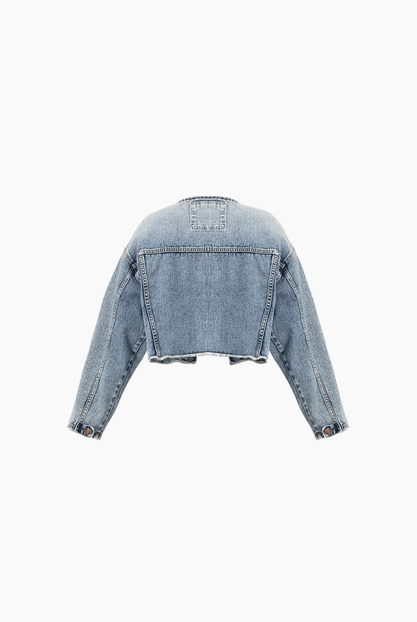 Chamarra denim corta