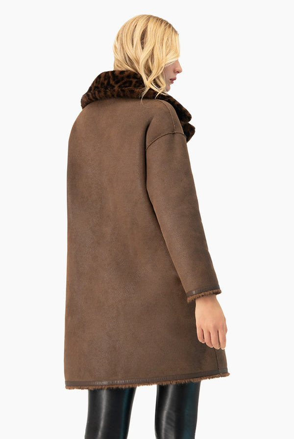 Abrigo Reversible Cheetah Print