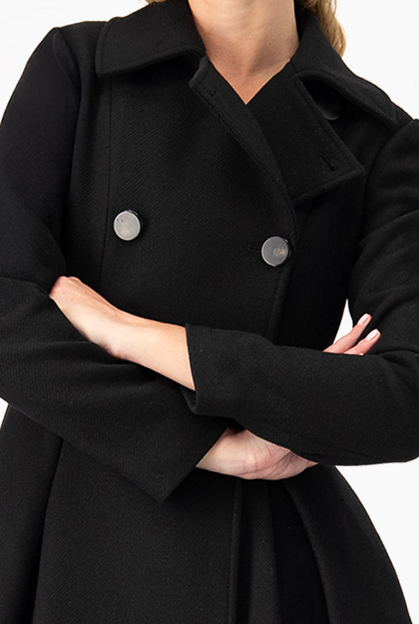 Abrigo largo doble botonadura