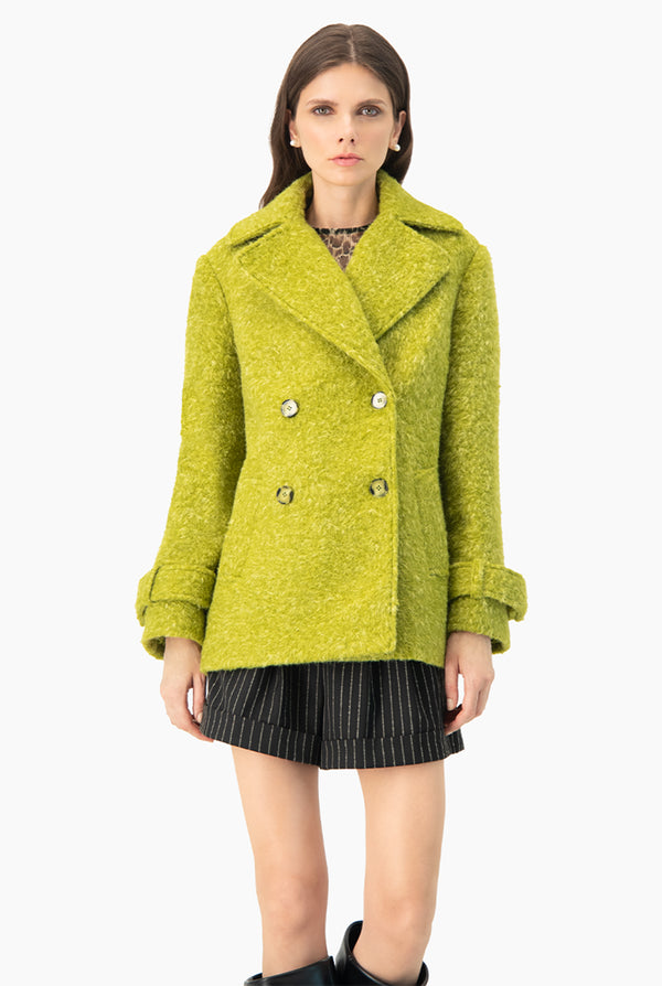 Abrigo liso de maxi solapa