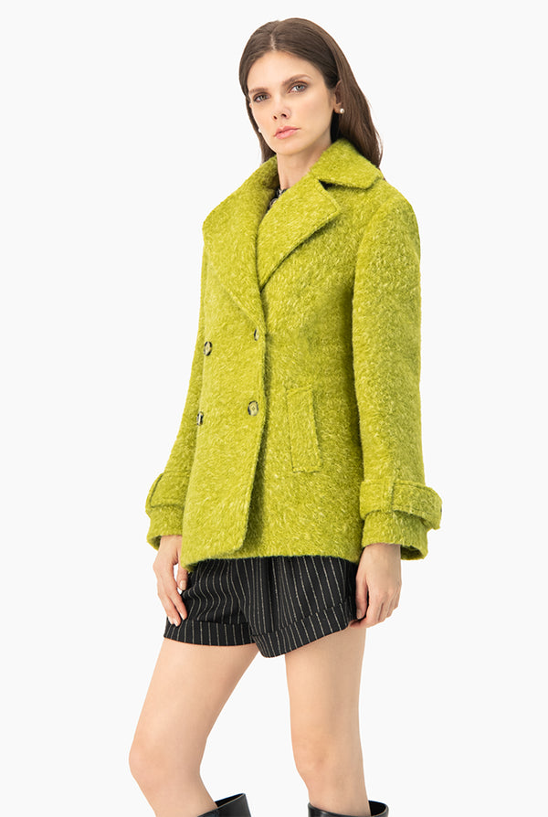 Abrigo liso de maxi solapa