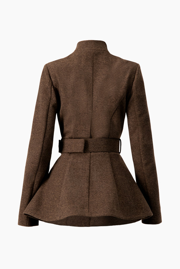 Abrigo cafe con cinturon