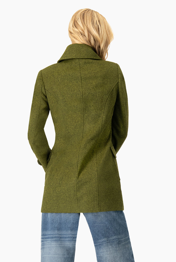 Abrigo cruzado con bolsillos