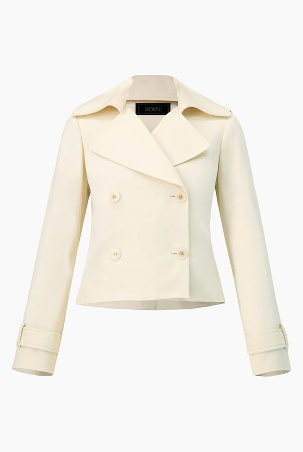 Gabardina corta con botones