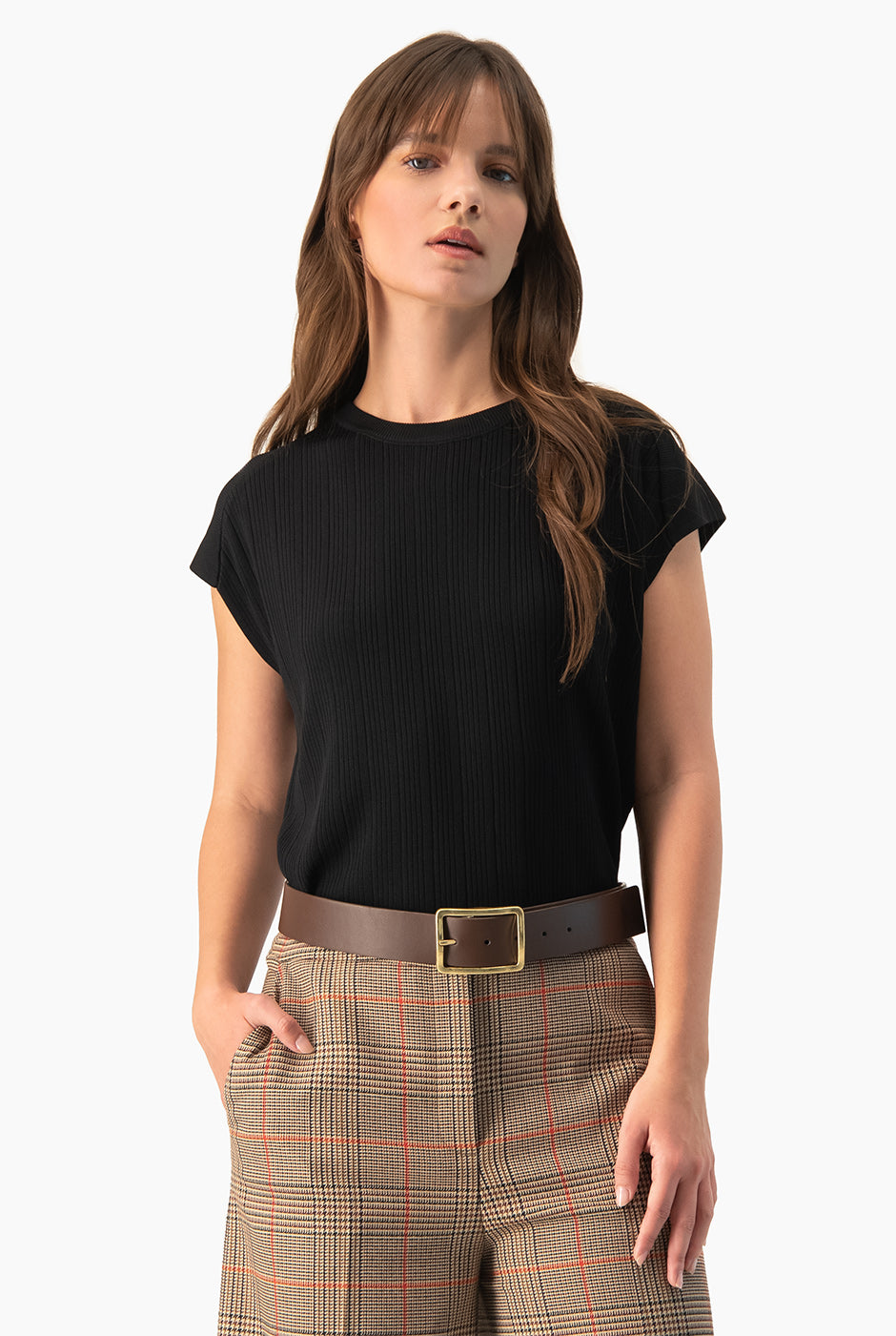 Blusa Ivonne recta hombro caido