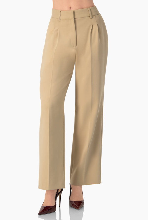 Pantalon amplio sastreado con bolsillos traseros simulados