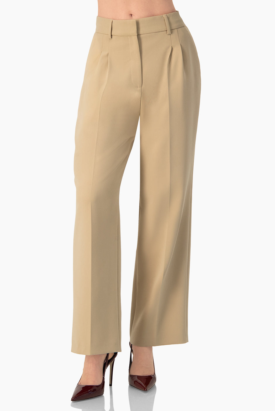 Pantalon amplio sastreado con bolsillos traseros simulados