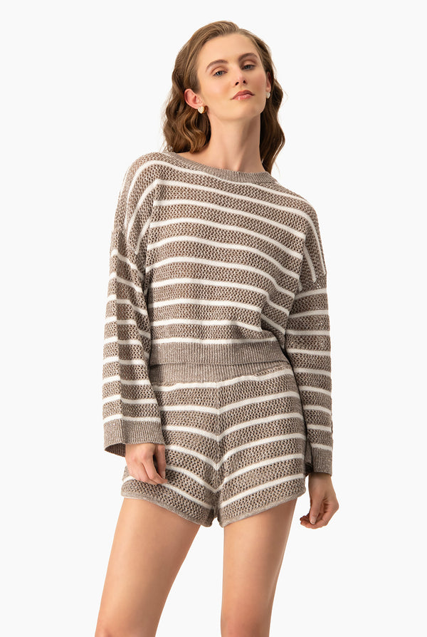 Suéter Cropped Franjas