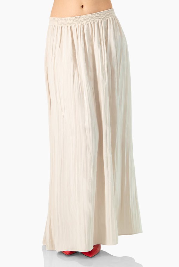 Falda midi lisa con abertura