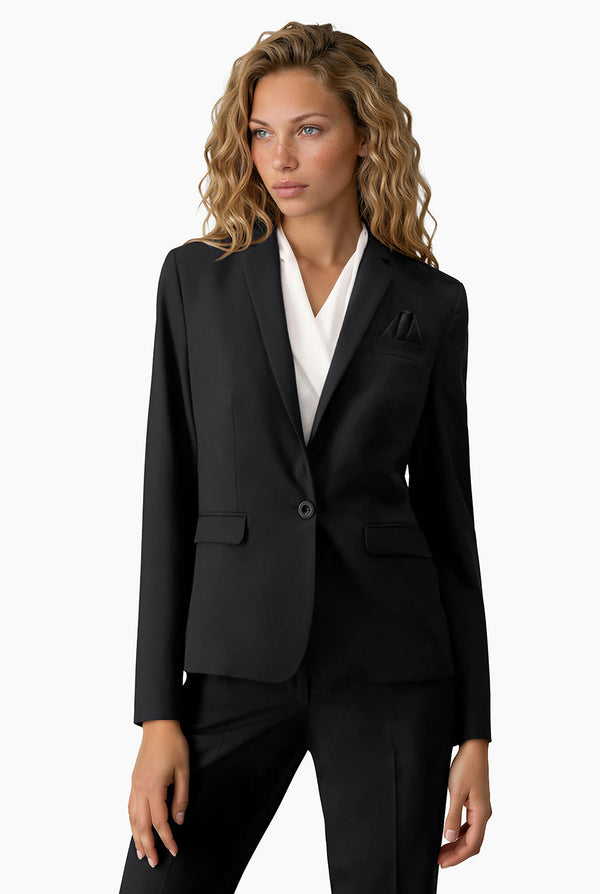 Saco Básico Recto Negro