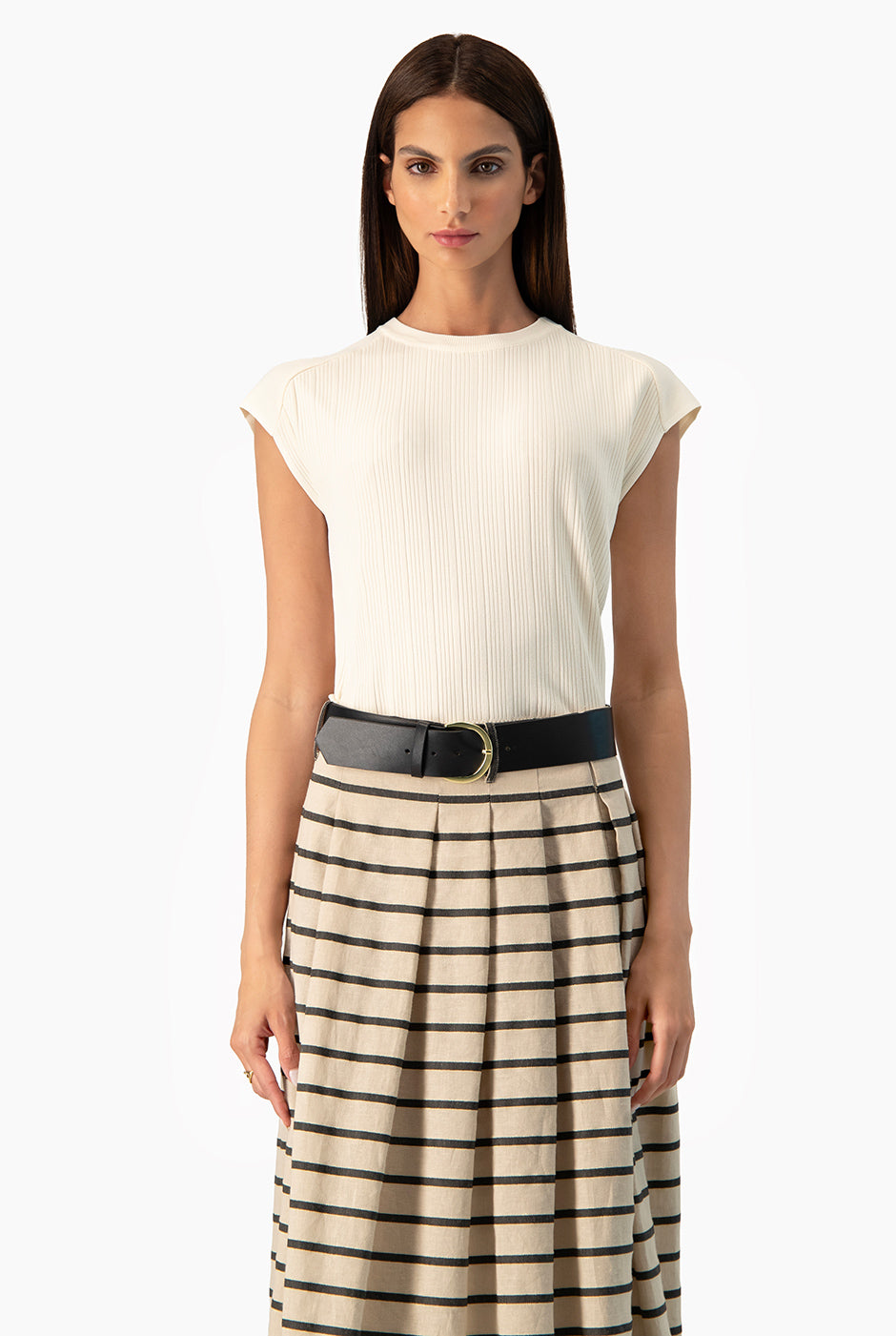 Blusa Ivonne recta hombro caido