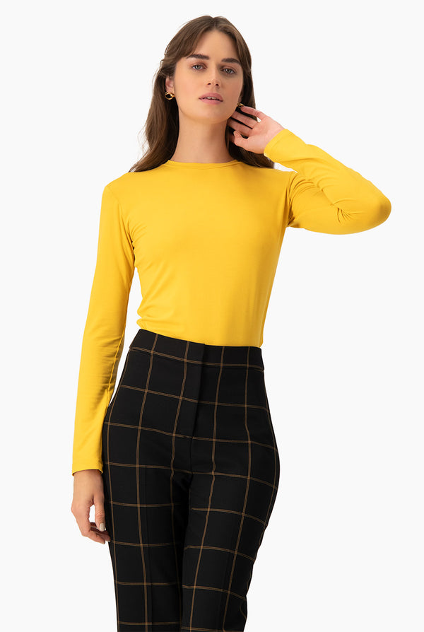 Playera basica recta manga larga