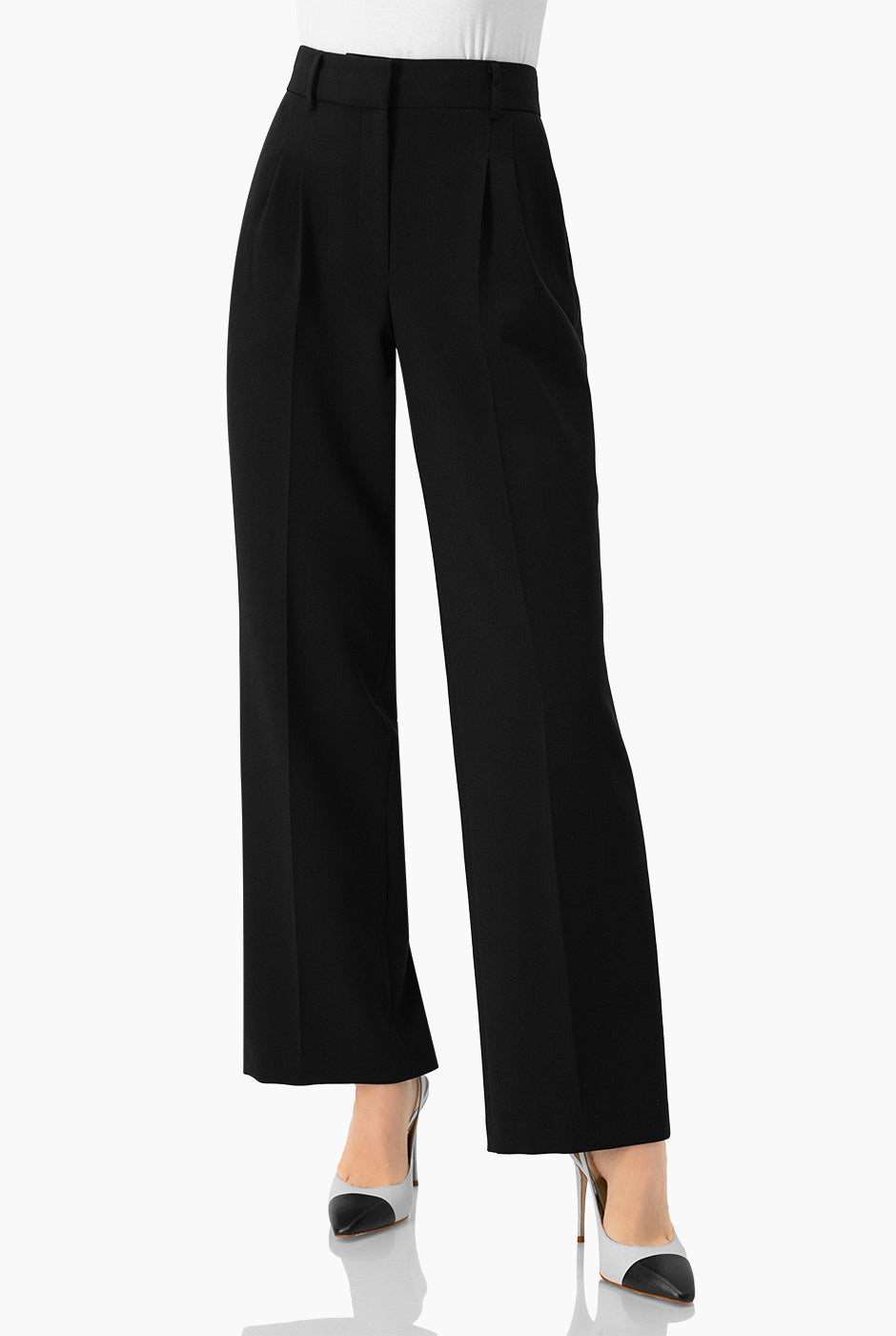 Pantalon amplio sastreado con bolsillos traseros simulados