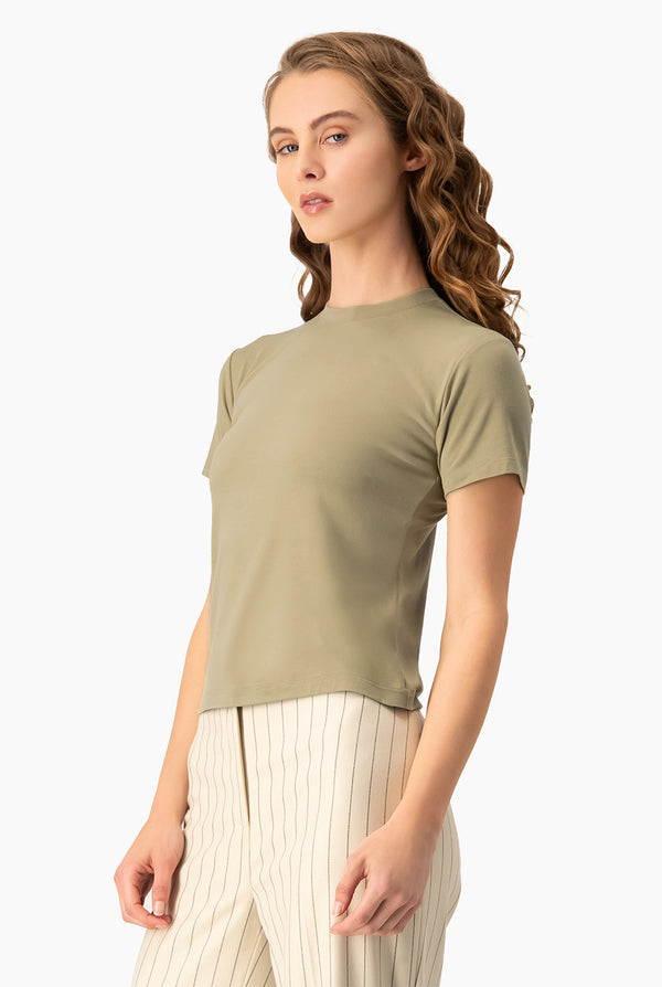 Playera basica lisa manga corta