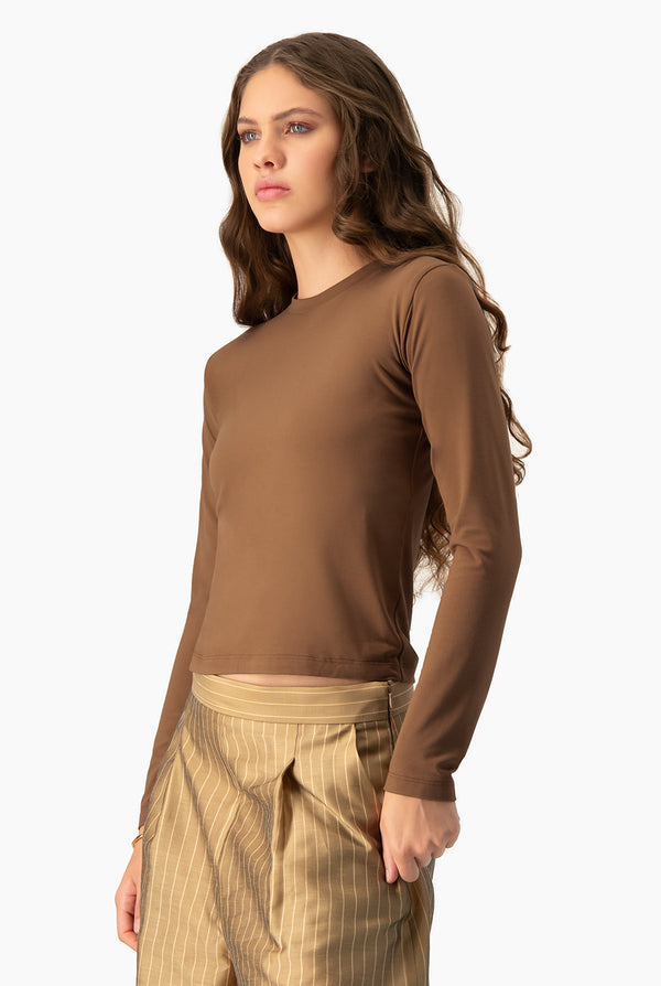 Playera basica lisa manga larga