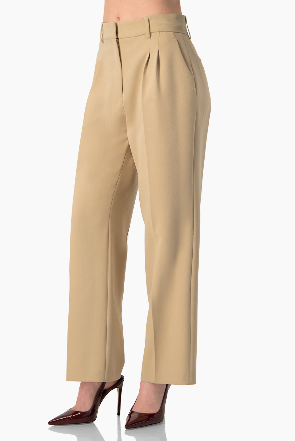 Pantalon amplio sastreado con bolsillos traseros simulados