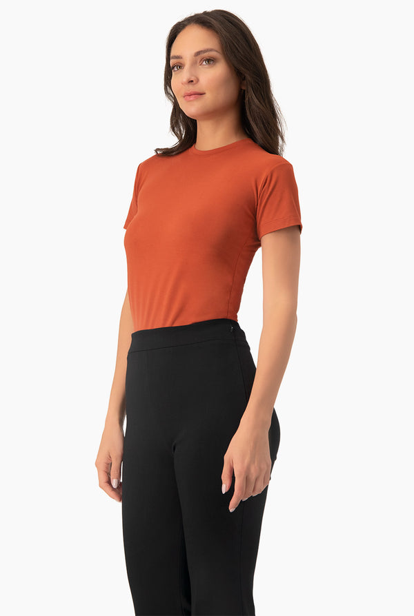 Playera basica recta manga corta