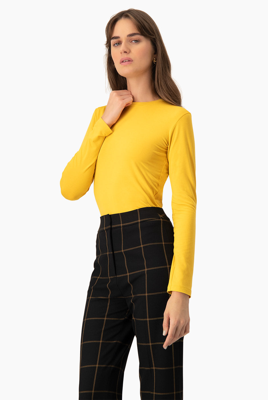 Playera basica recta manga larga