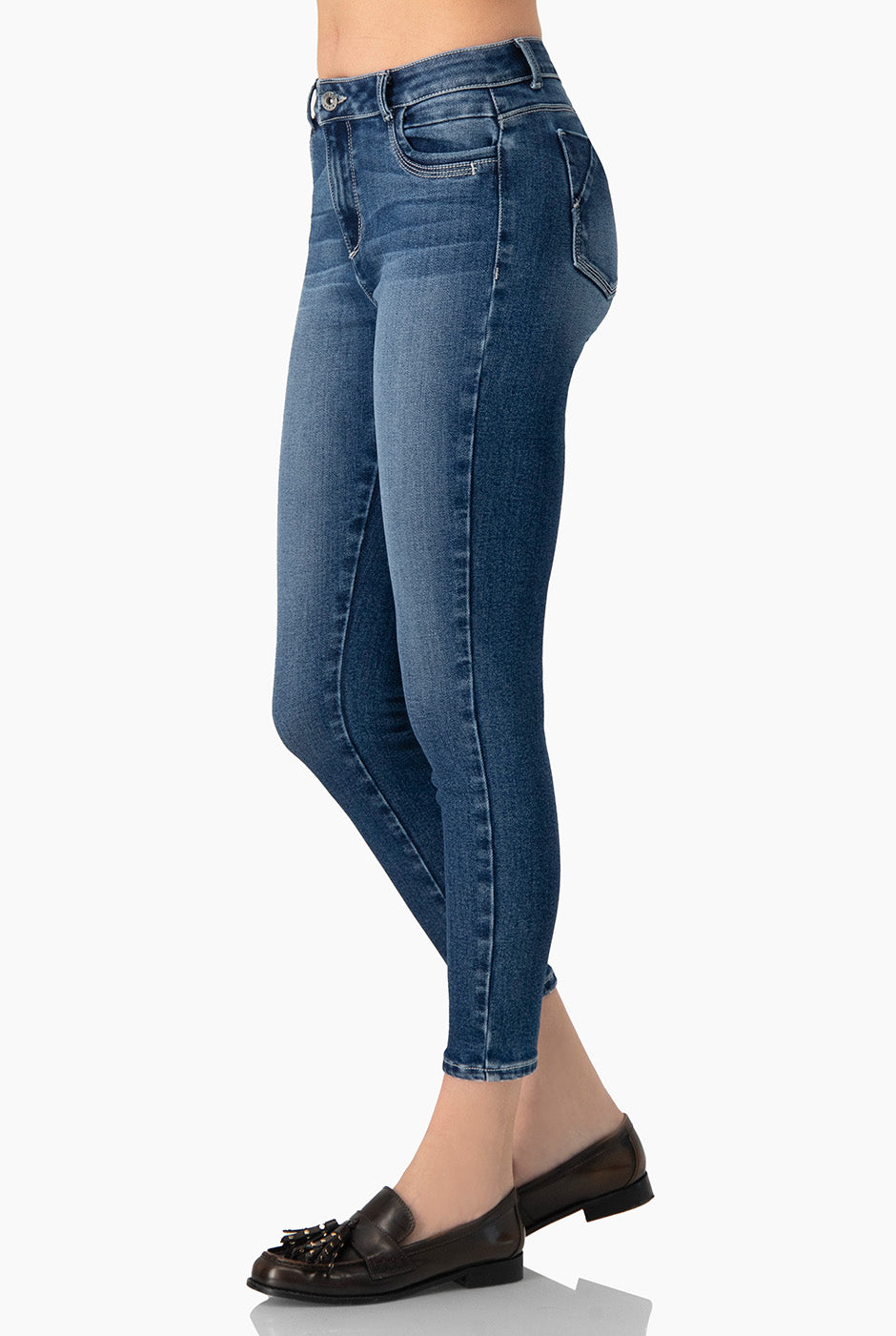 Jeans denim skinny azul