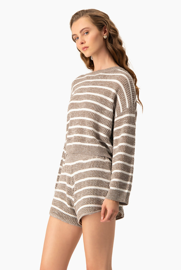 Suéter Cropped Franjas