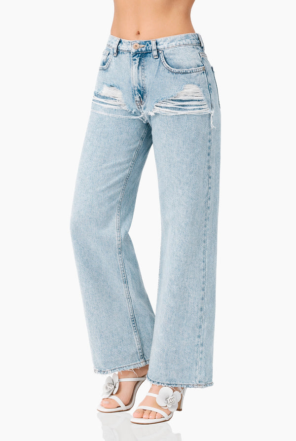 Jeans denim destroyed