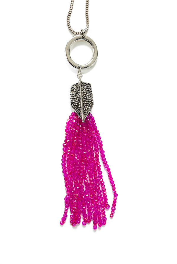 Collar Boho Fucsia