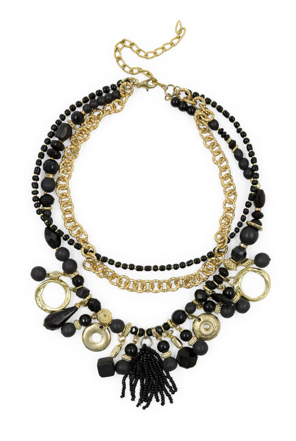 Collar Pendants Golden Black