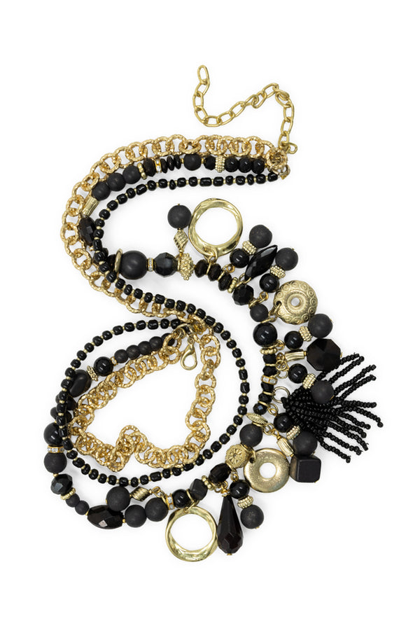 Collar Pendants Golden Black