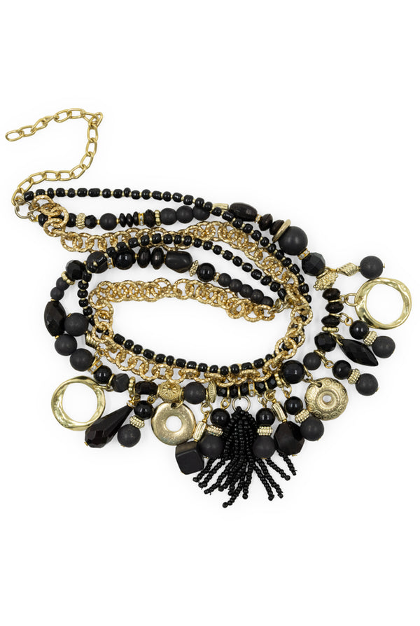 Collar Pendants Golden Black