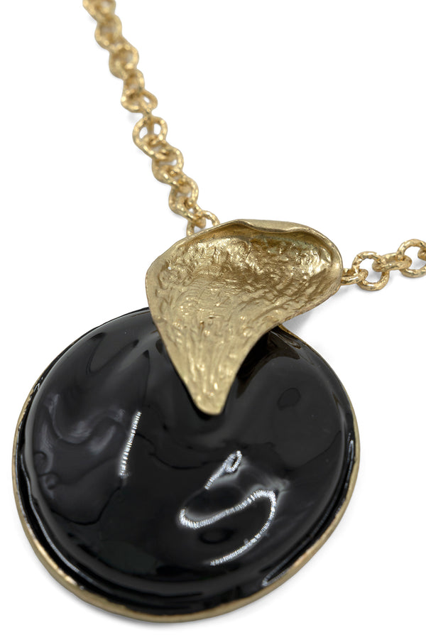 Collar Black Medallion