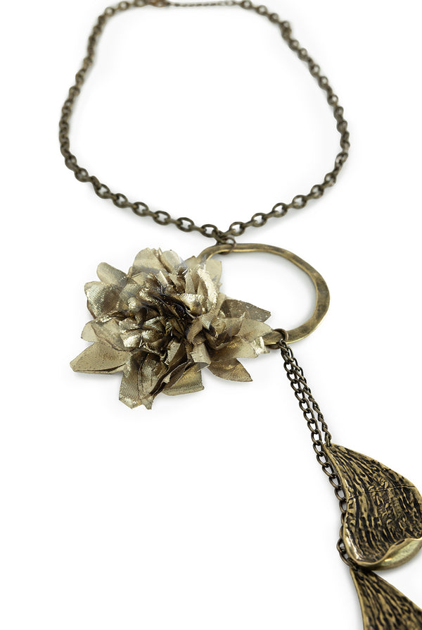 Collar Flor Bronce
