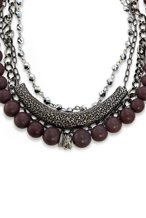 Collar Wine Beads