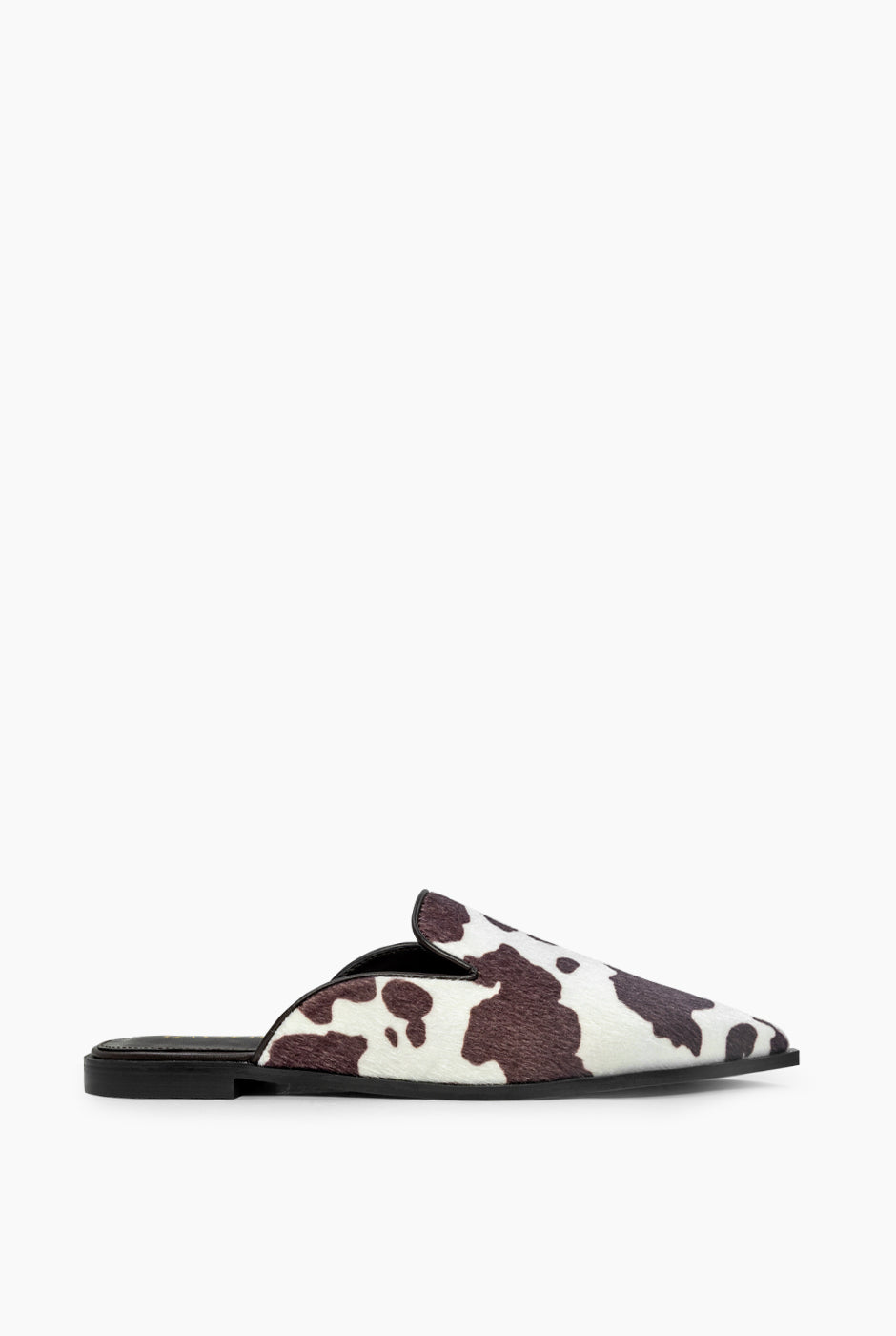 Chinela destalonada con estampado animal texturizado
