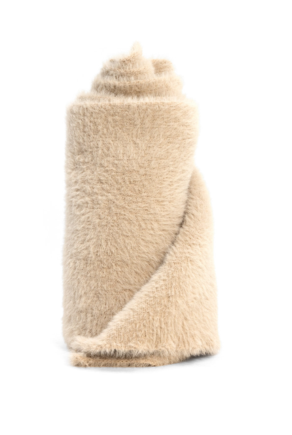 Bufanda Cozy de pelo sintético beige, suave y elegante