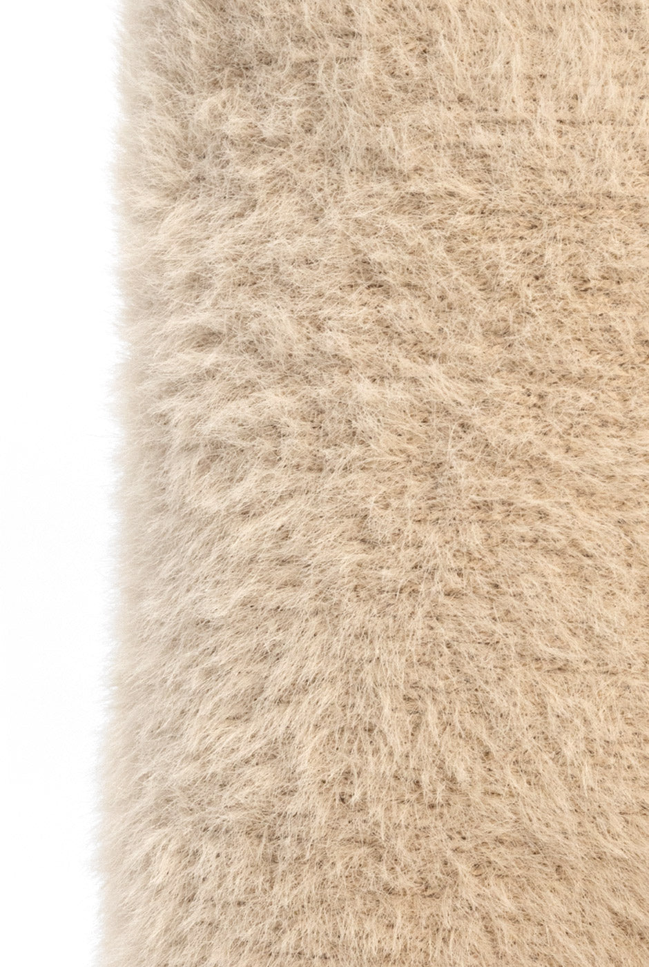 Bufanda Cozy de pelo sintético beige, suave y elegante