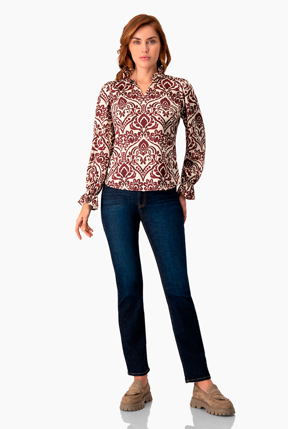 Blusa manga larga con puño
